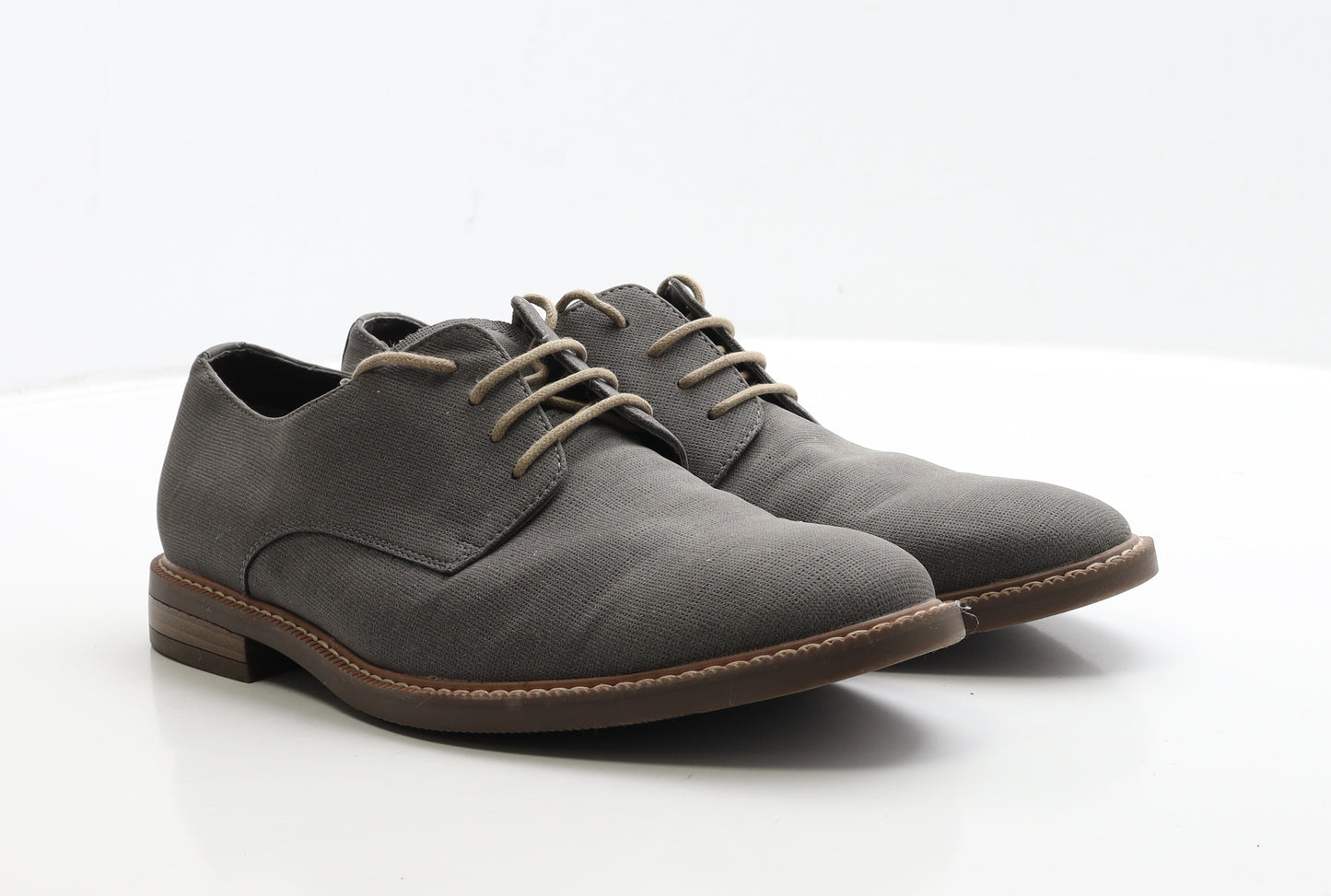 F&F Mens Grey Polyester Oxford Casual UK 9 43