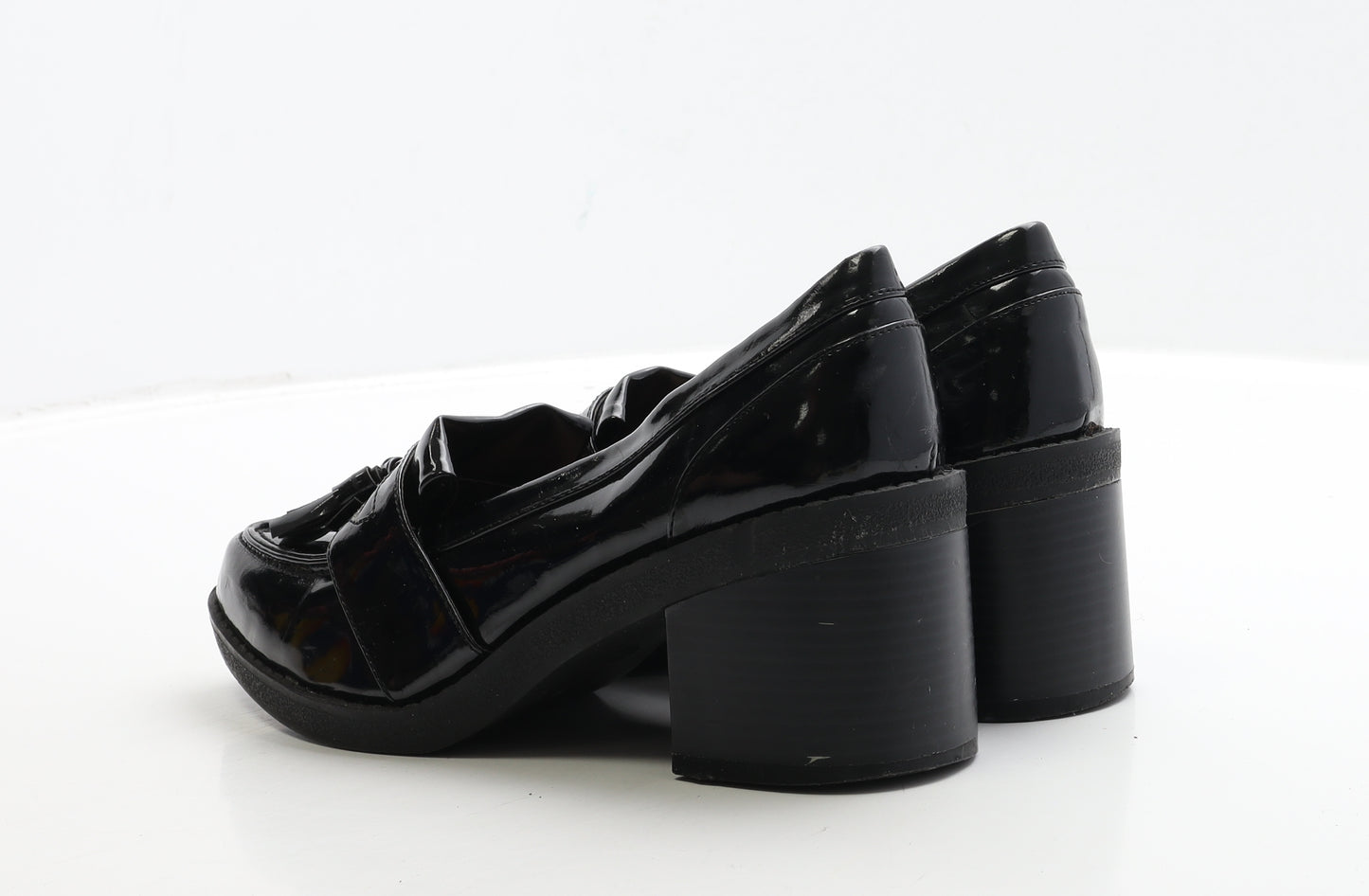 Atmosphere Womens Black PVC Court Heel UK 5 38
