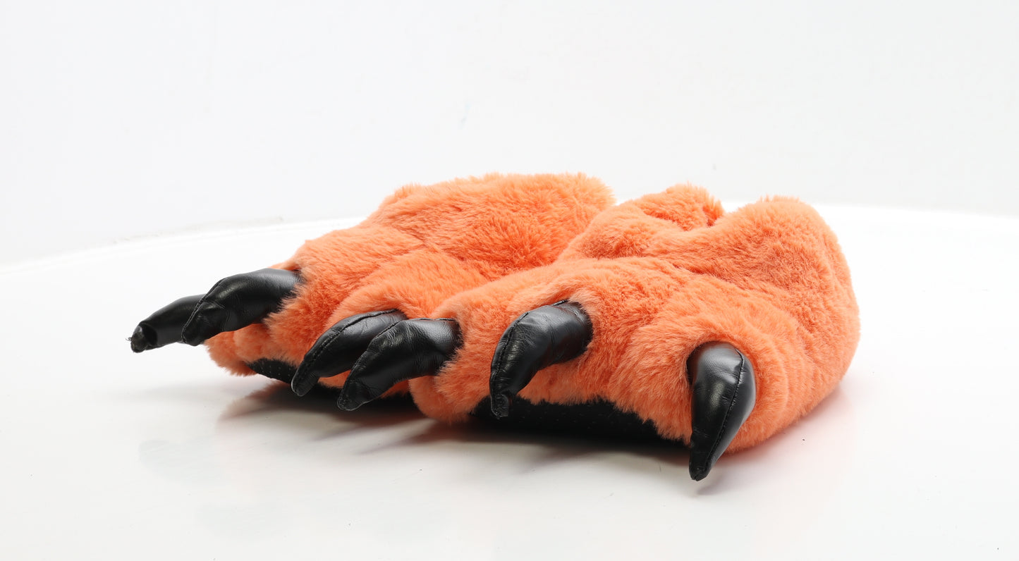 Preworn Boys Orange Polyester Slider Slipper UK 12 29 - Monster Claw