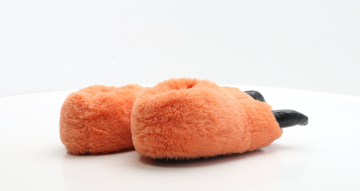 Preworn Boys Orange Polyester Slider Slipper UK 12 29 - Monster Claw