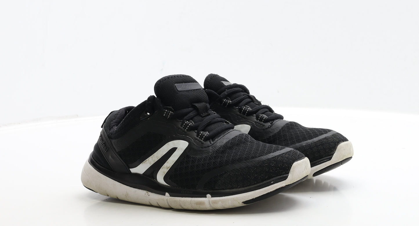 DECATHLON Womens Black Polyester Trainer UK 3 36