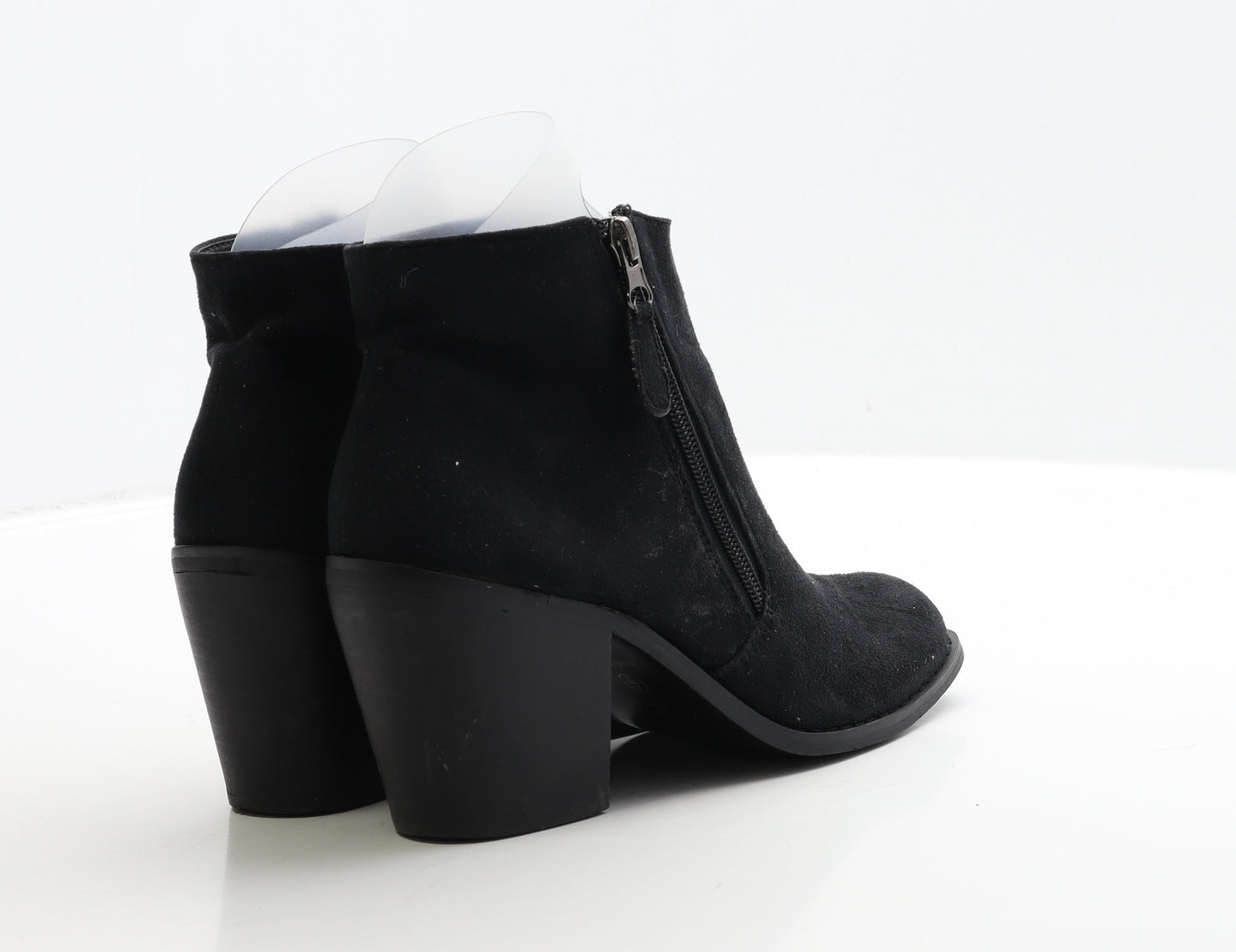 New Look Womens Black Suede Bootie Boot UK 4 37