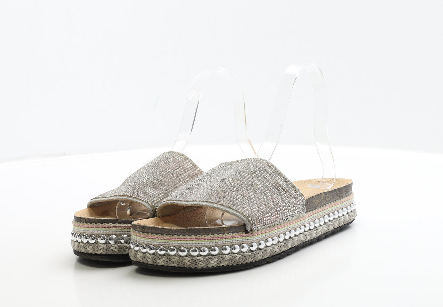 Sixth Sens Womens Brown Polyester Slider Sandal UK 5 38