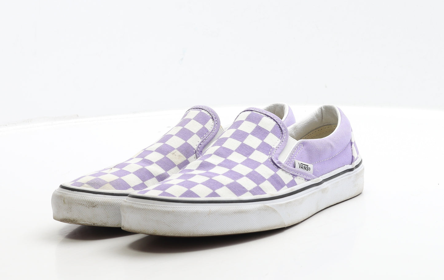 VANS Womens Purple Check Fabric Trainer UK 5 38