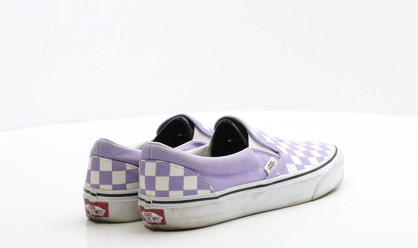 VANS Womens Purple Check Fabric Trainer UK 5 38