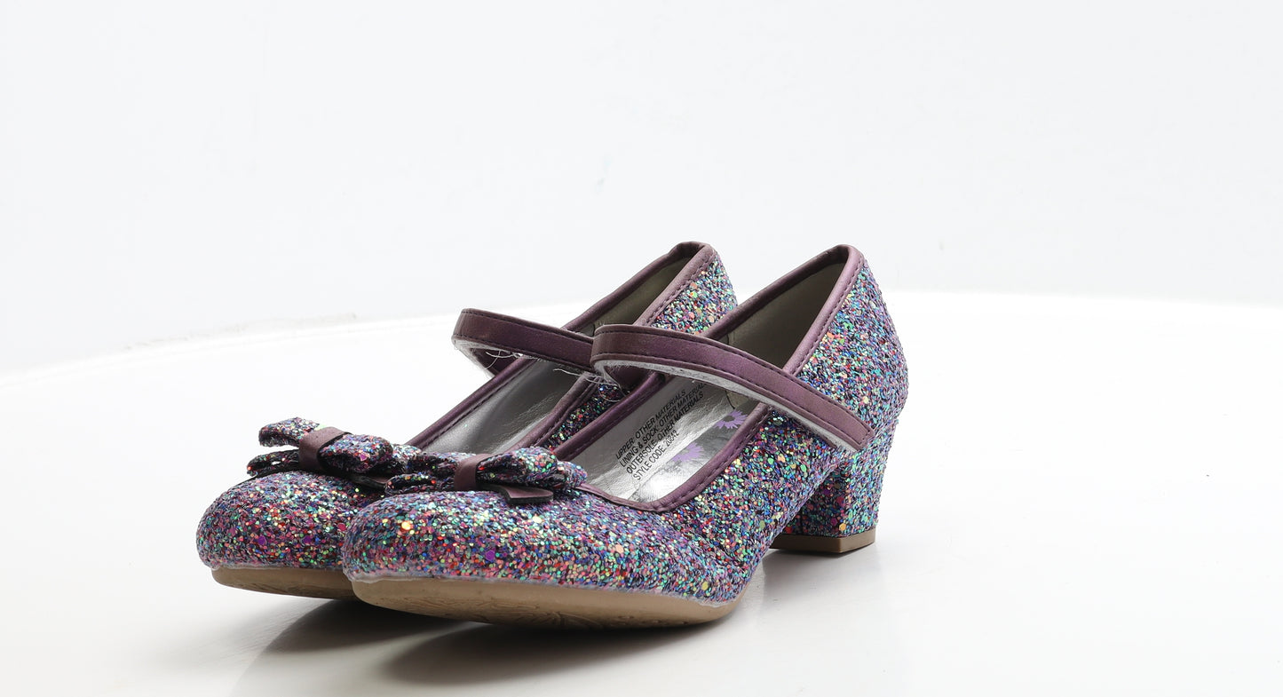 Lilley Girls Purple Polyester Strappy Heel UK 3