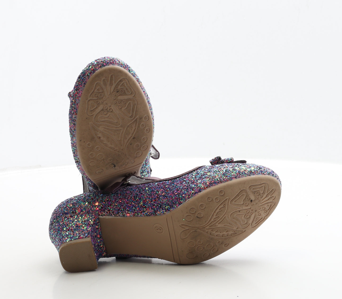 Lilley Girls Purple Polyester Strappy Heel UK 3