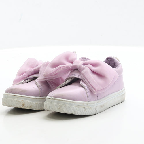 Preworn Girls Purple Polyester Trainer UK 4 21