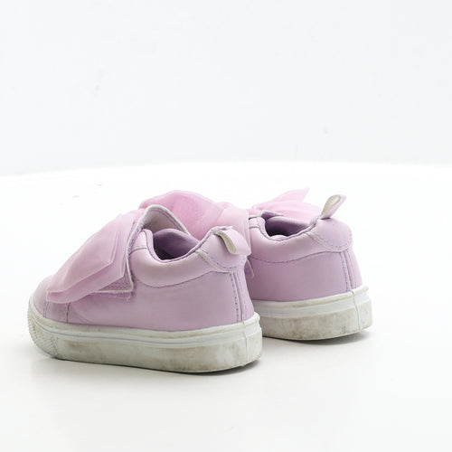 Preworn Girls Purple Polyester Trainer UK 4 21