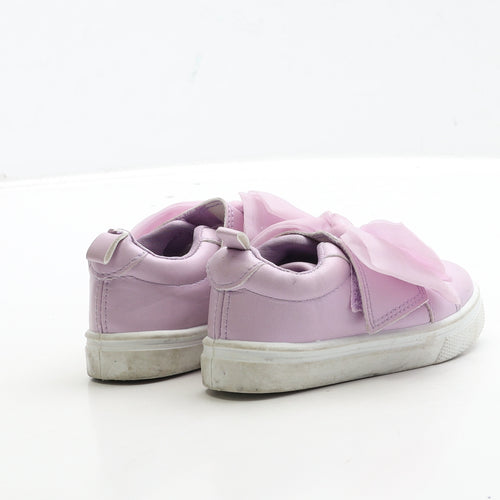 Preworn Girls Purple Polyester Trainer UK 4 21