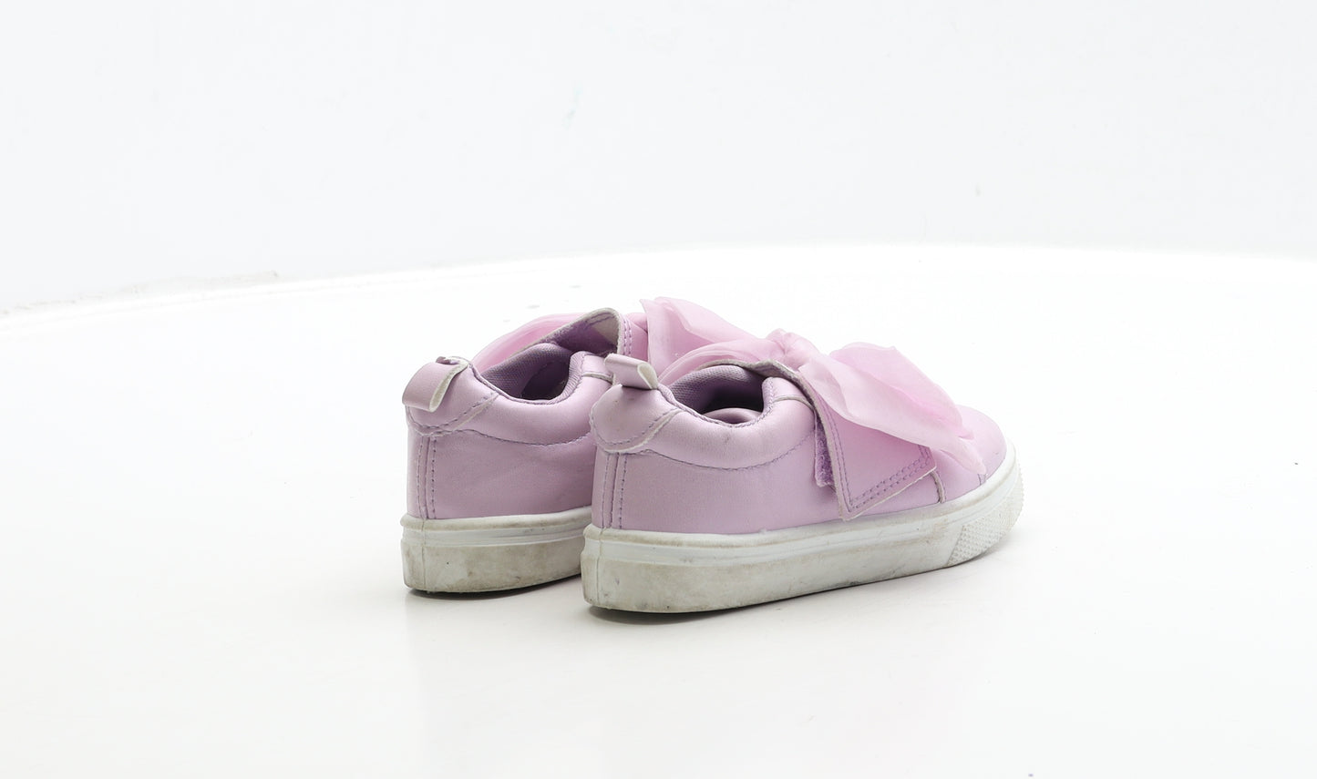 Preworn Girls Purple Polyester Trainer UK 4 21
