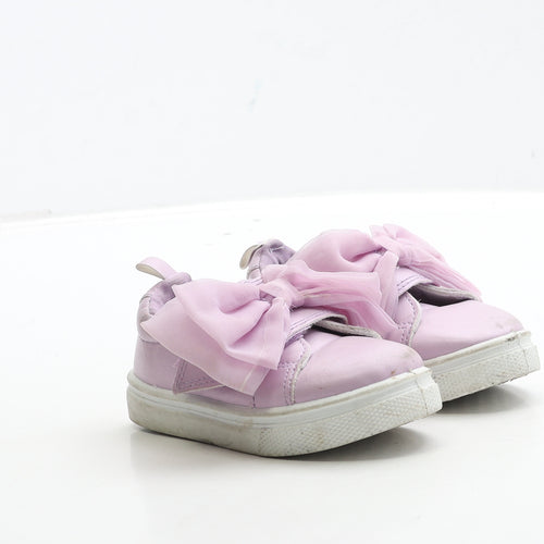 Preworn Girls Purple Polyester Trainer UK 4 21
