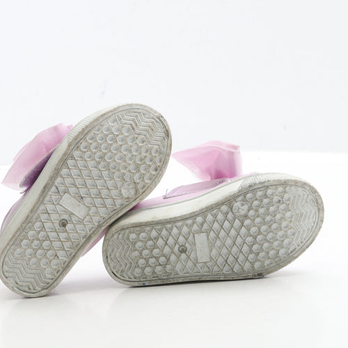 Preworn Girls Purple Polyester Trainer UK 4 21