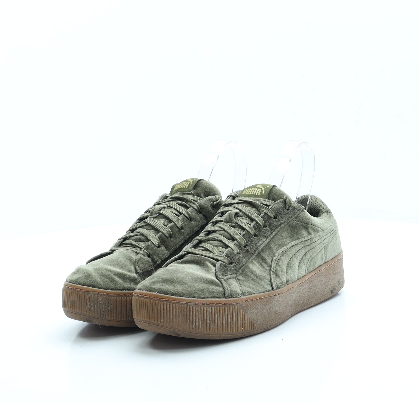 PUMA Womens Green Polyester Trainer UK 6 39