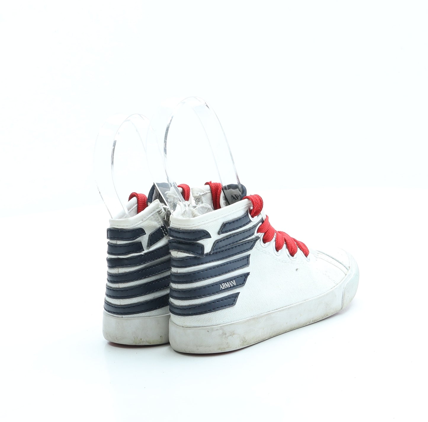 Amani Junior Boys Ivory Polyester Trainer Slipper UK 8.5 26 - High Top