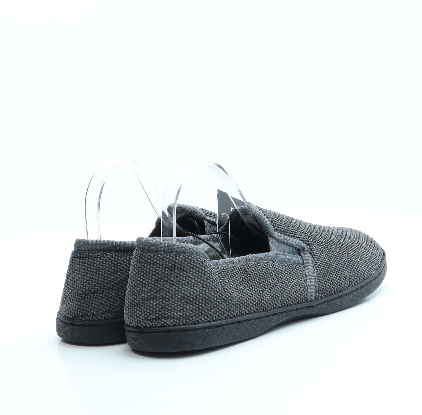 Avenue Mens Grey Polyester Slip On Slipper UK 10 44