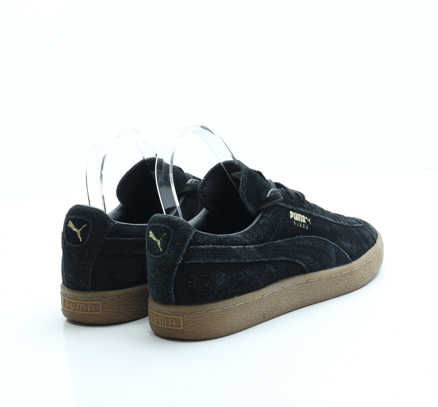 PUMA Womens Black Suede Trainer UK 5 38