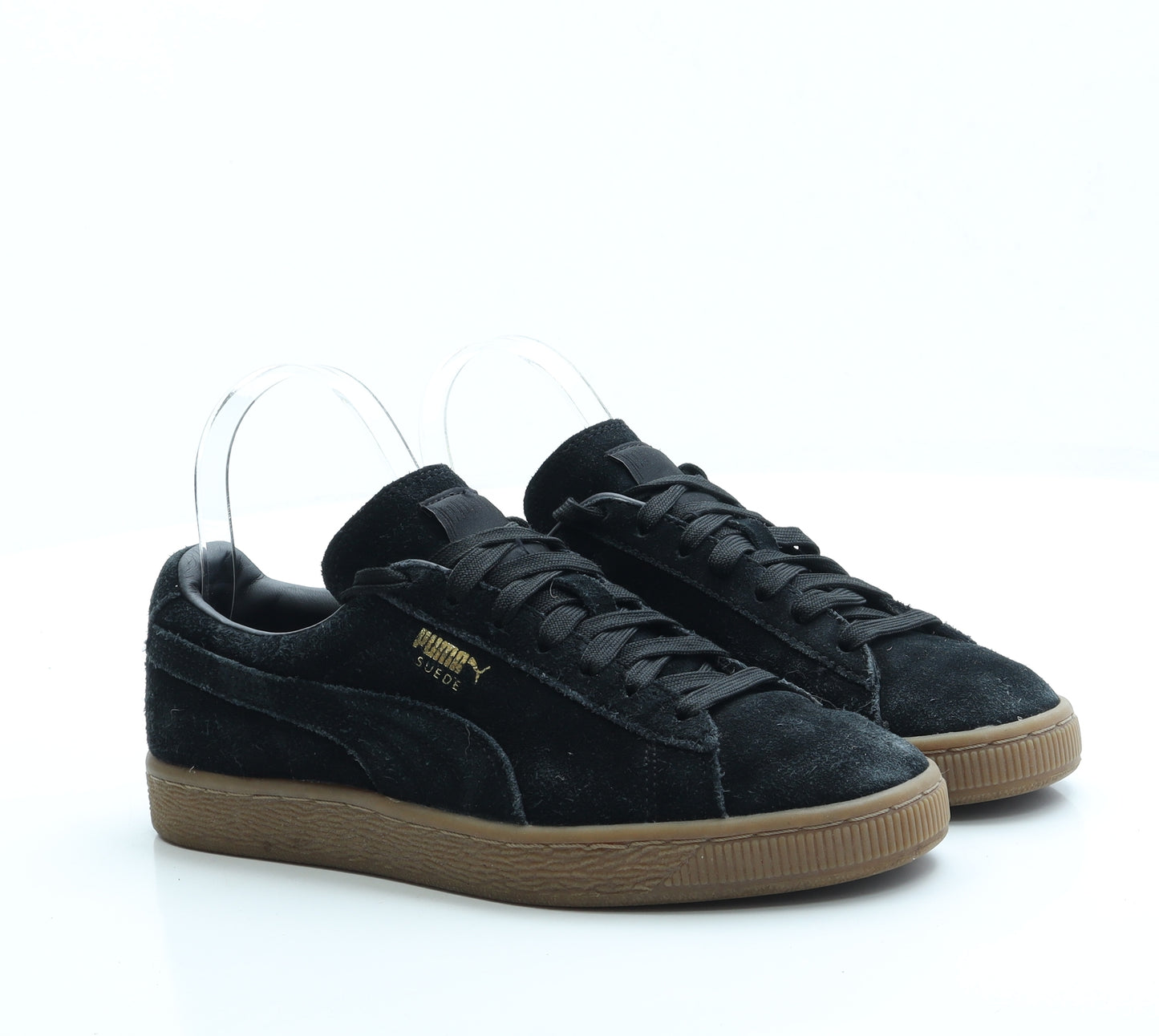 PUMA Womens Black Suede Trainer UK 5 38