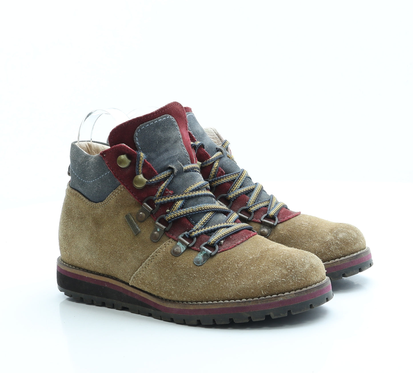 Josef Seibel Womens Brown Suede Combat Boot UK 4 37