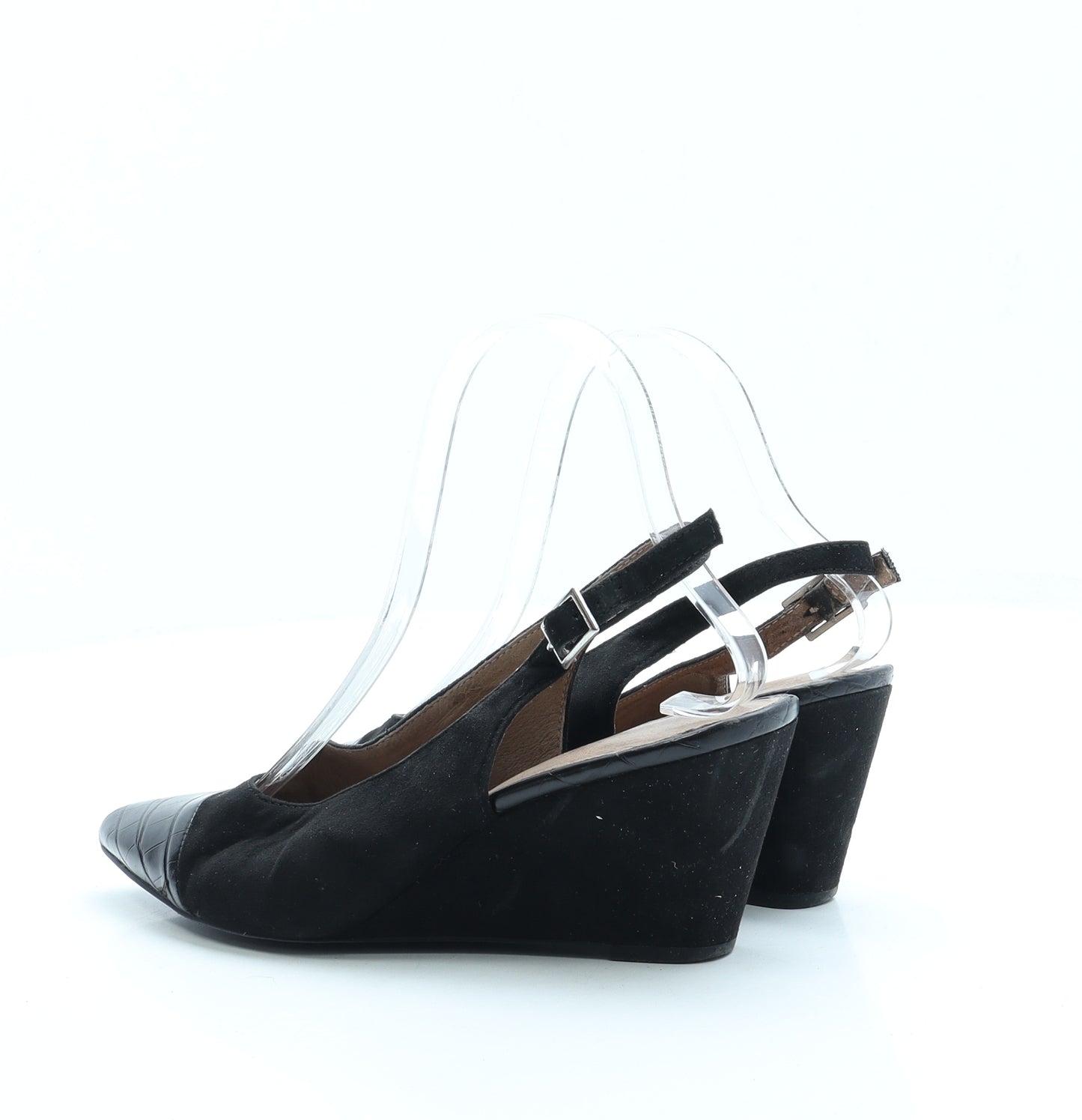 NEXT Womens Black Suede Slingback Heel UK 5 38