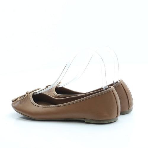 Atmosphere Womens Brown Leather Ballet Flat UK 5 38 US 7