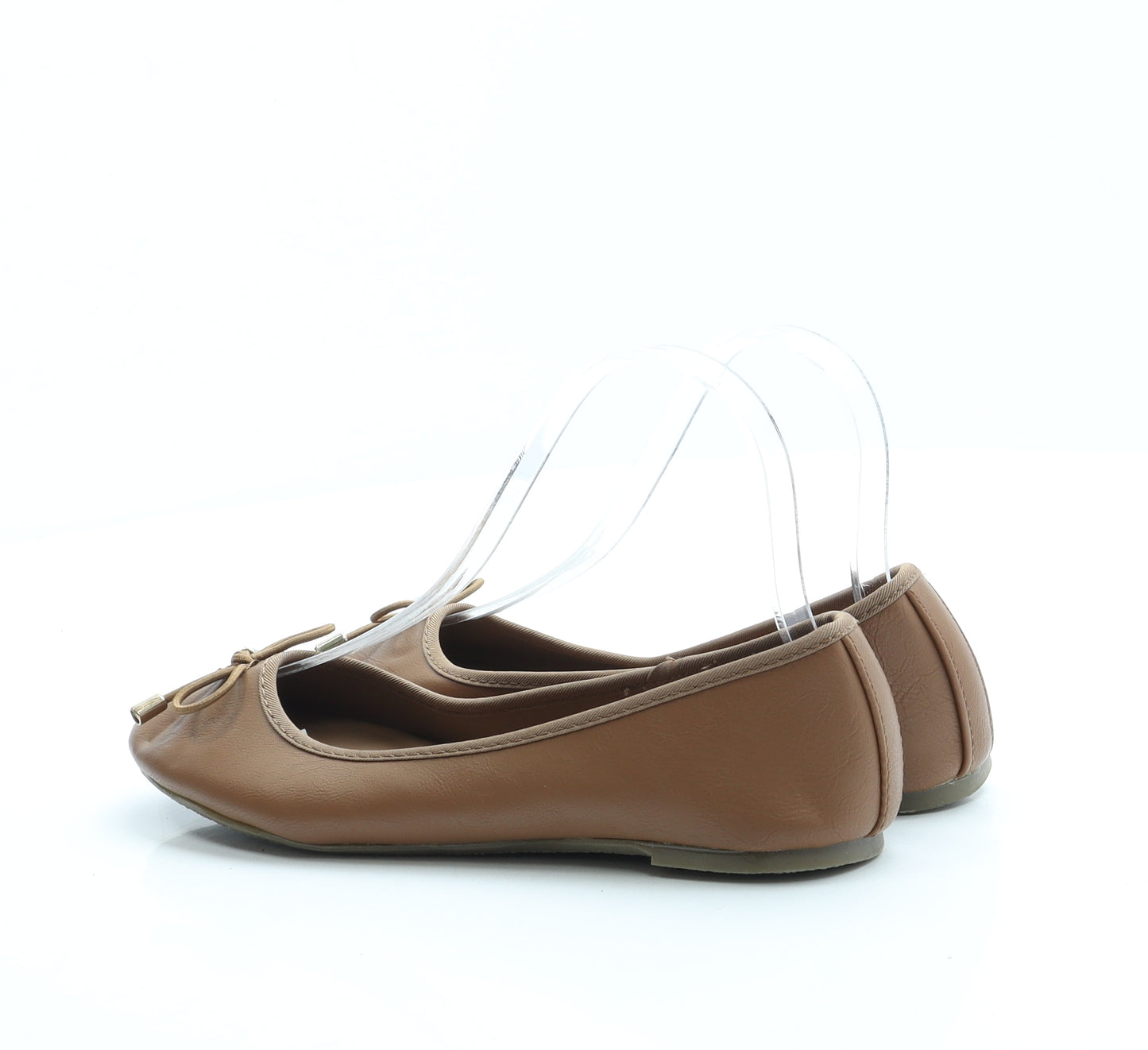 Atmosphere Womens Brown Leather Ballet Flat UK 5 38 US 7