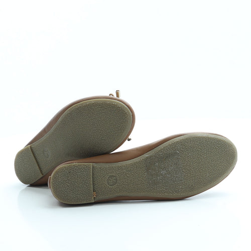 Atmosphere Womens Brown Leather Ballet Flat UK 5 38 US 7