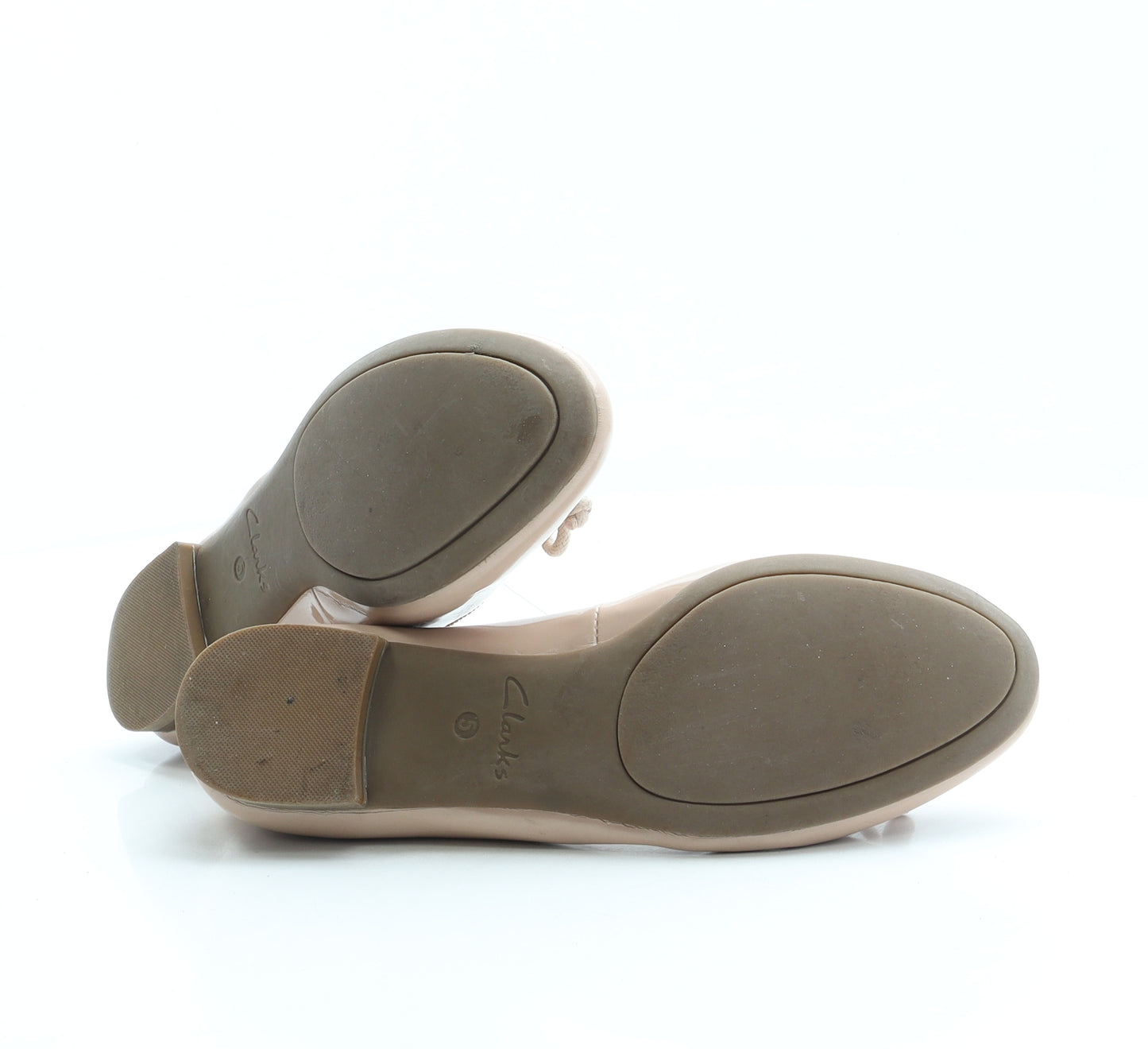 Clarks Womens Pink Vinyl Ballet Flat UK 5