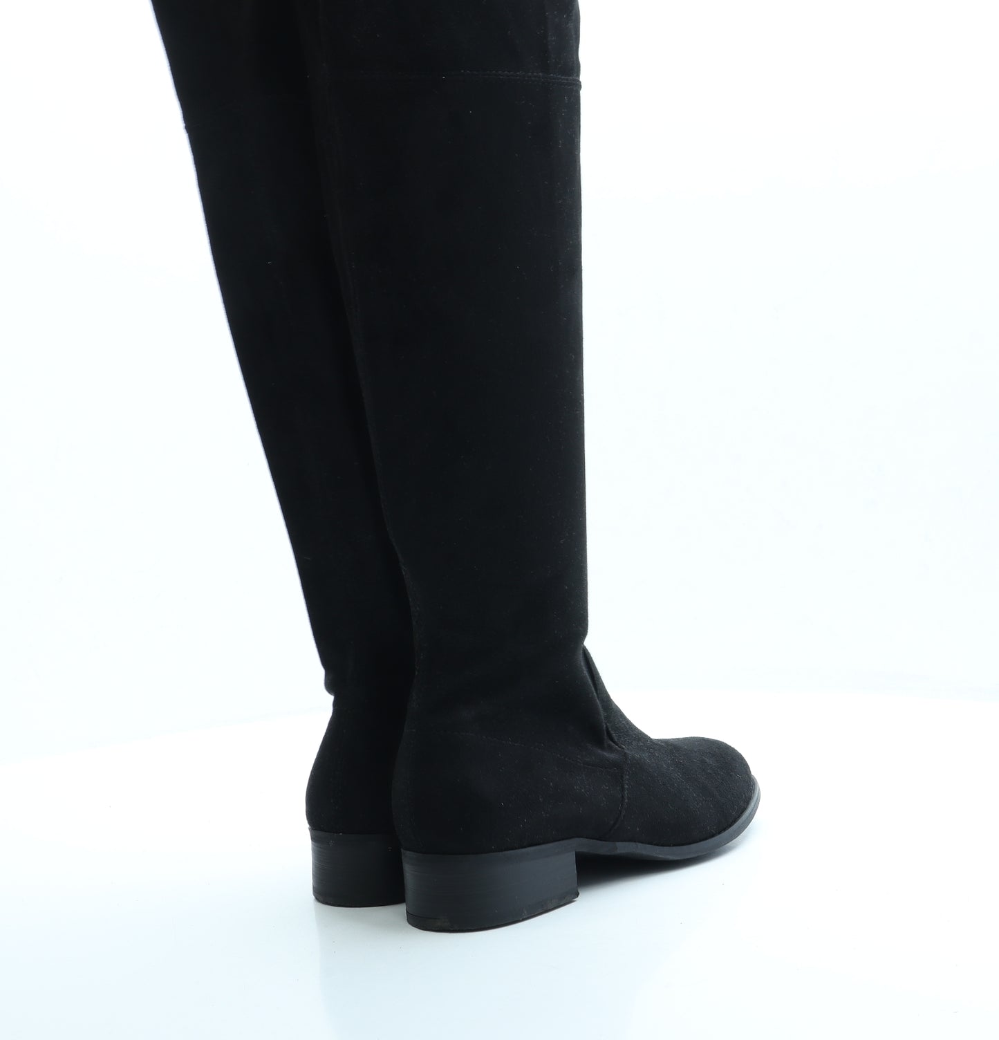 Public Desire Womens Black Suede Sock Boot UK 4