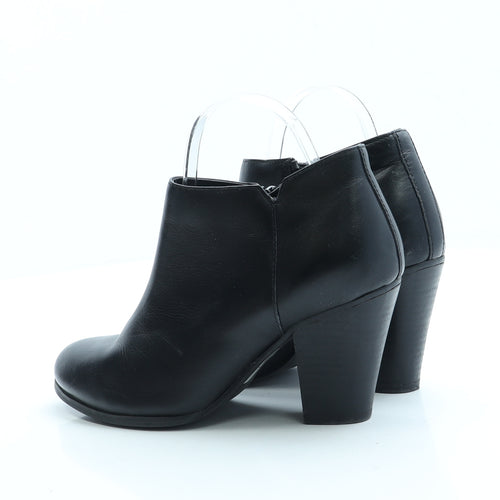 Aldo Womens Black Leather Bootie Boot UK 5 38 US 7