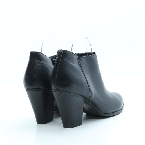Aldo Womens Black Leather Bootie Boot UK 5 38 US 7