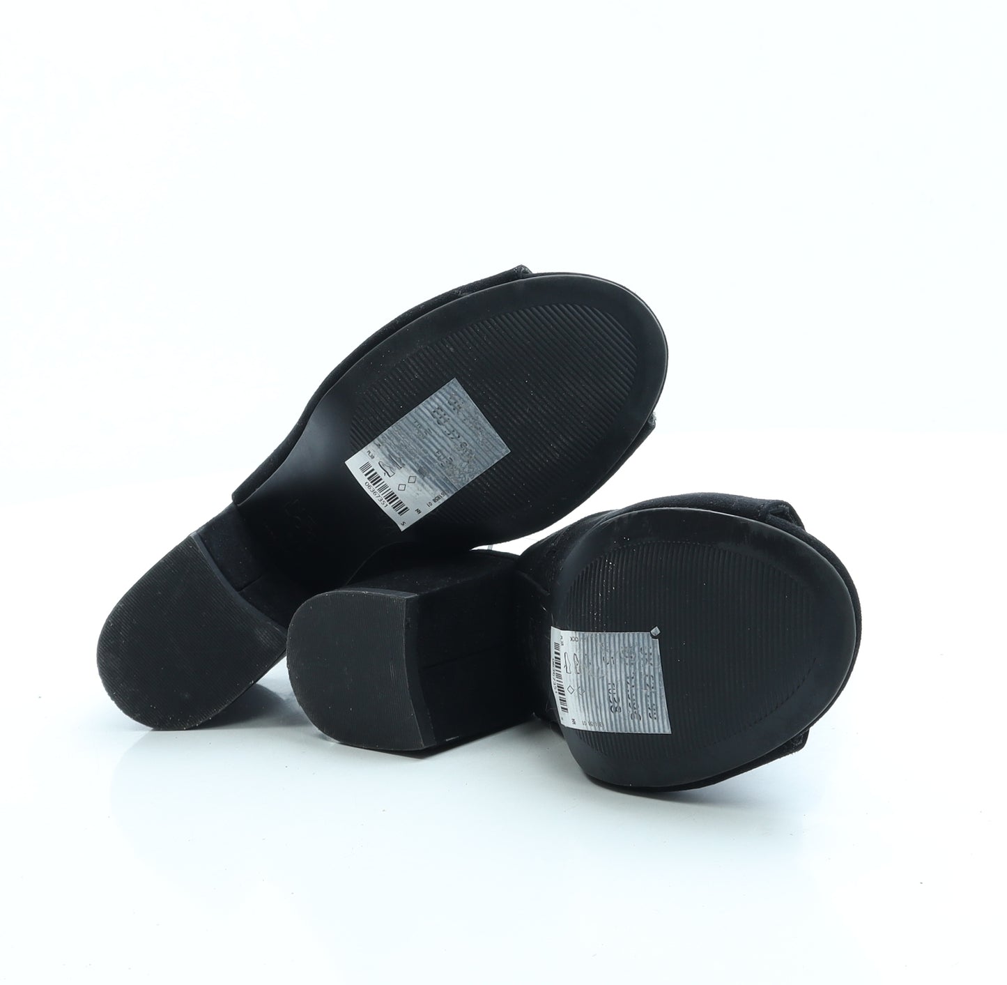 New Look Womens Black Suede Slingback Heel UK 5 38