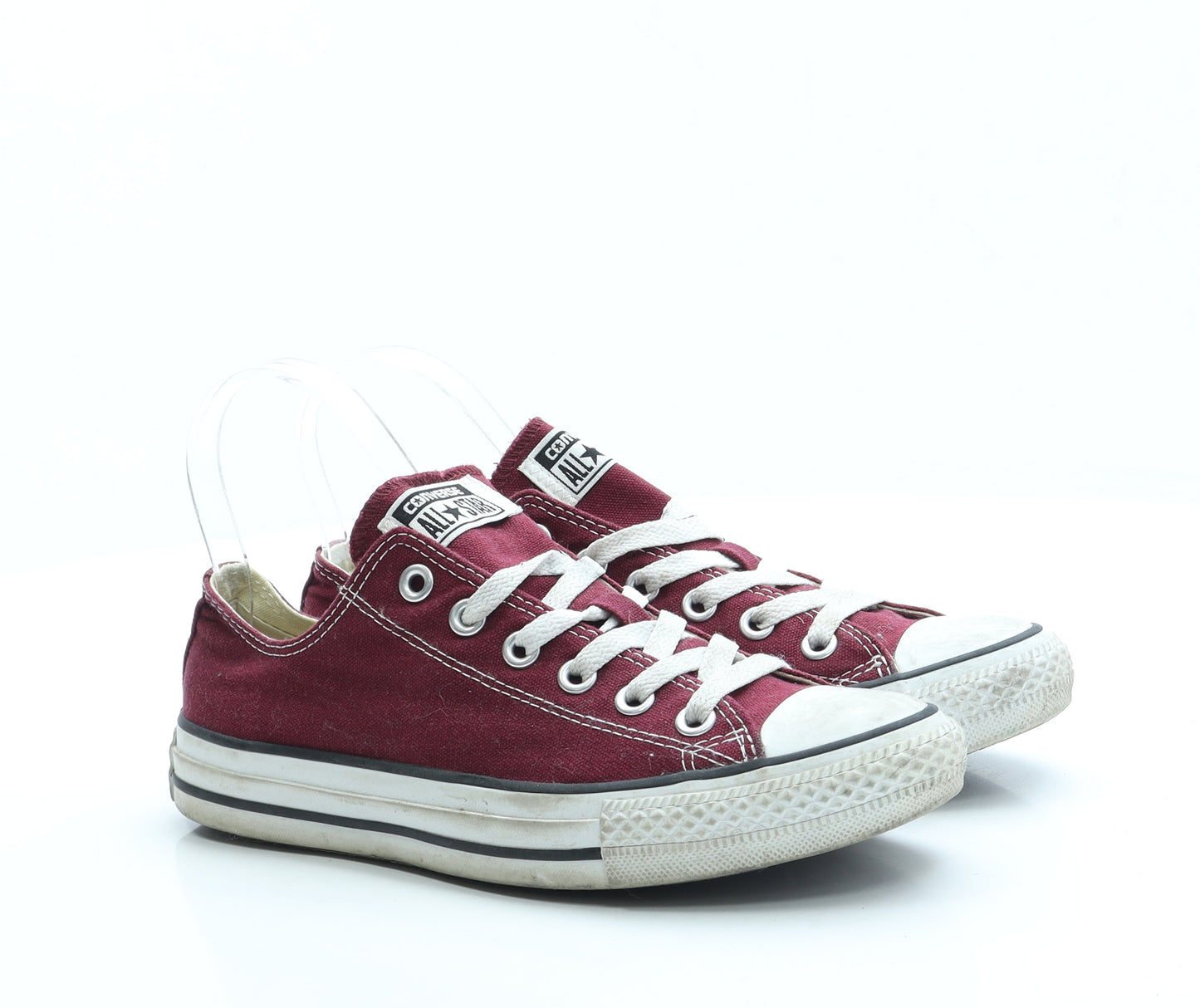 Converse Womens Red Fabric Trainer UK 6