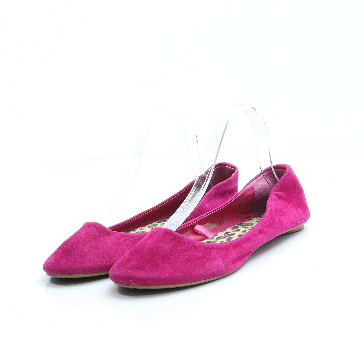 Preworn Womens Pink Polyester Ballet Flat UK 6