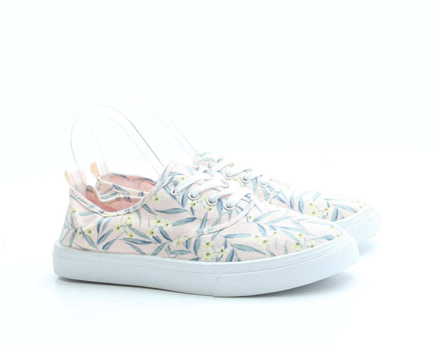 Divided by H&M Womens Pink Floral Fabric Trainer UK 5 38