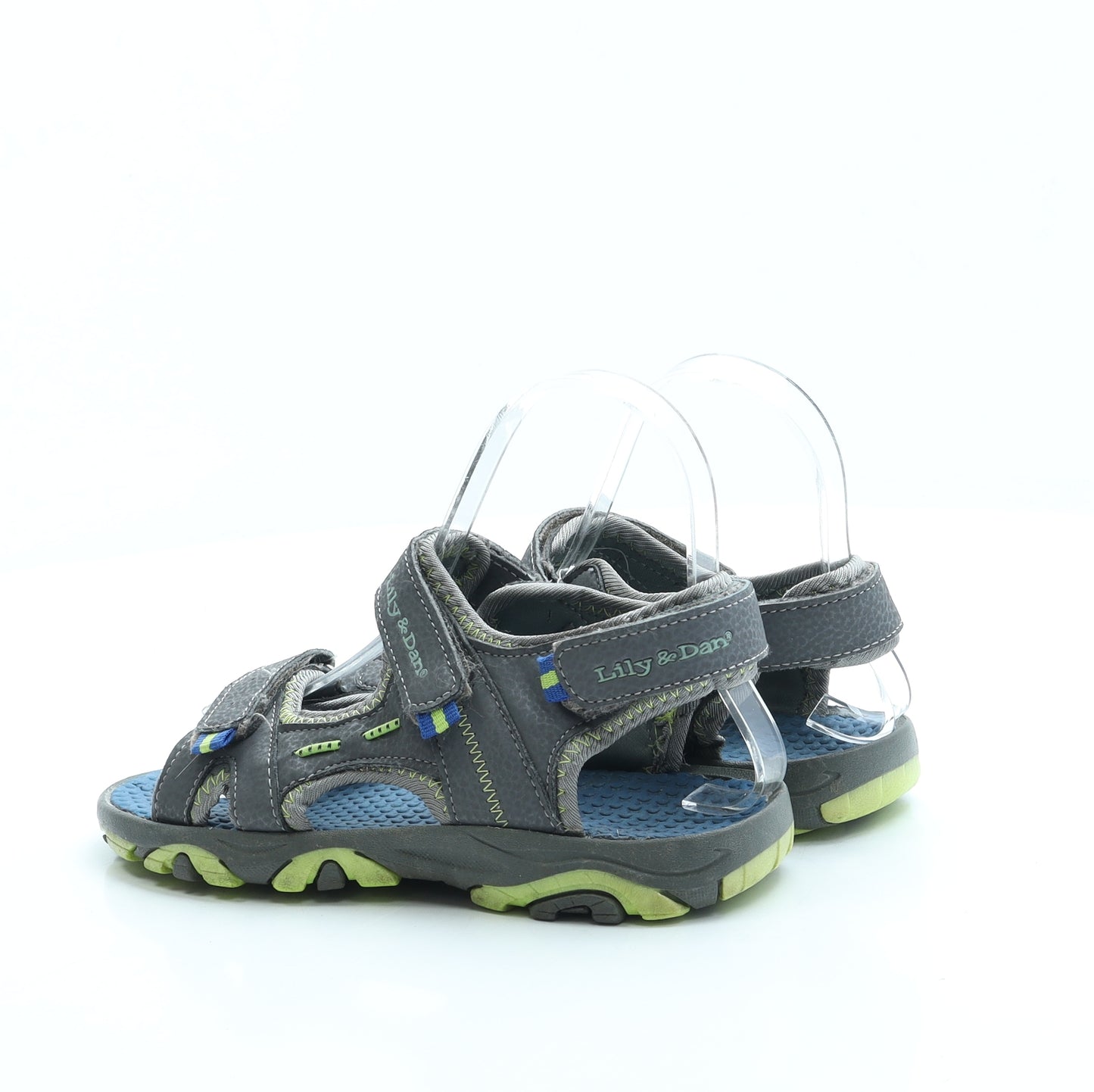 Lily & Dan Boys Grey Polyester Slip On Sandal UK 1