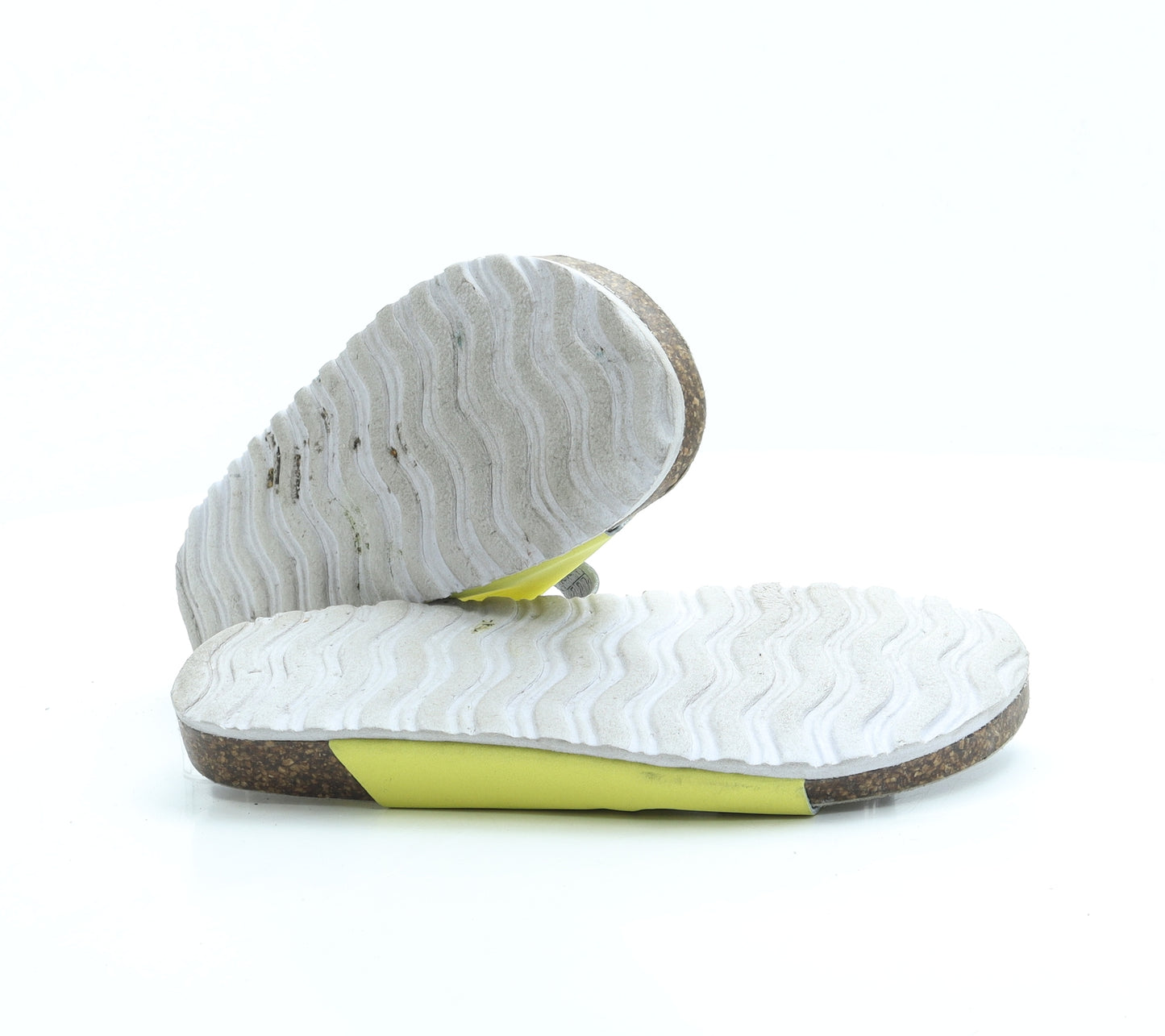 Marks and Spencer Womens Yellow Leather Slip On Sandal UK 5