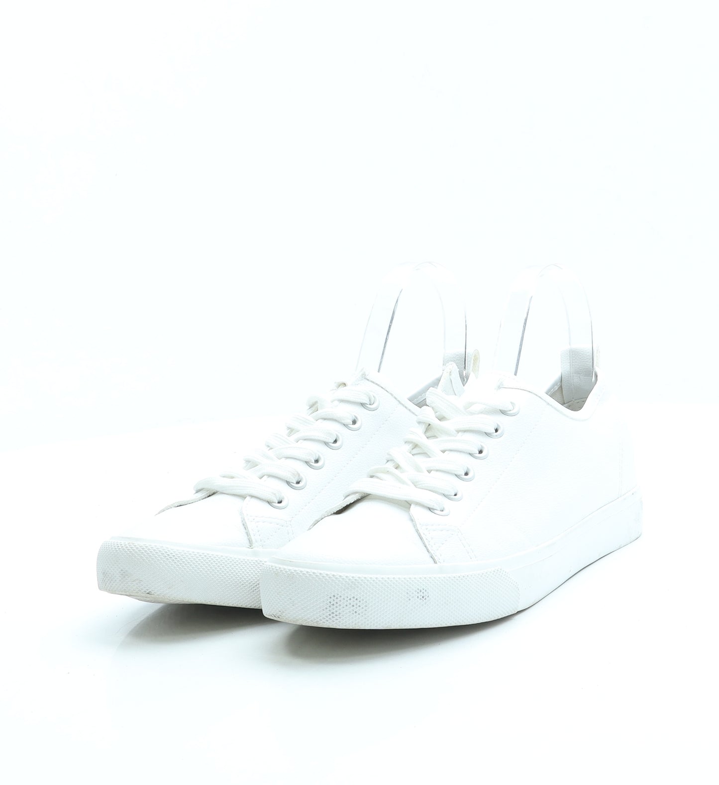 Papaya Womens White Leather Trainer UK 6 39
