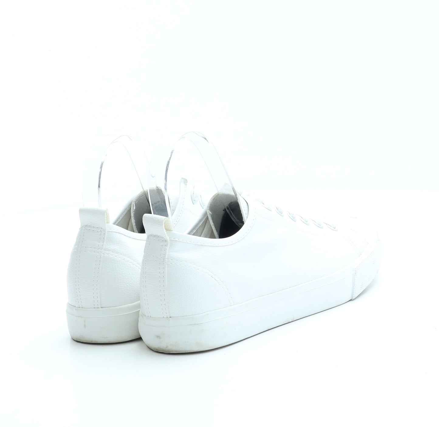 Papaya Womens White Leather Trainer UK 6 39