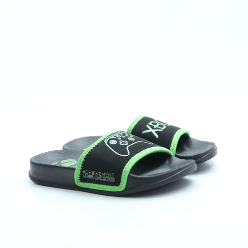 Preworn Boys Black Polyester Slider Sandal UK 10 28 - XBOX