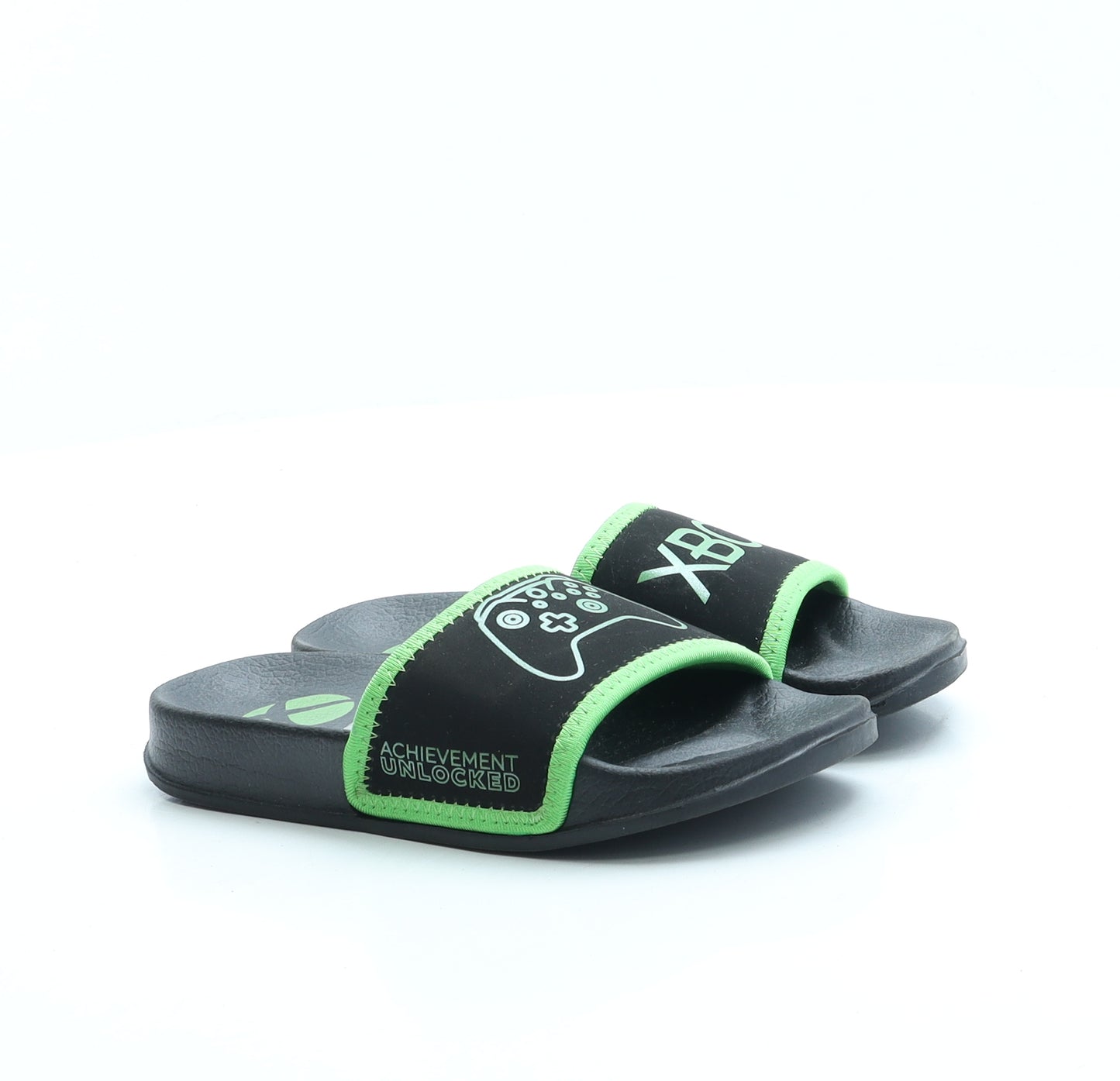 Preworn Boys Black Polyester Slider Sandal UK 10 28 - XBOX