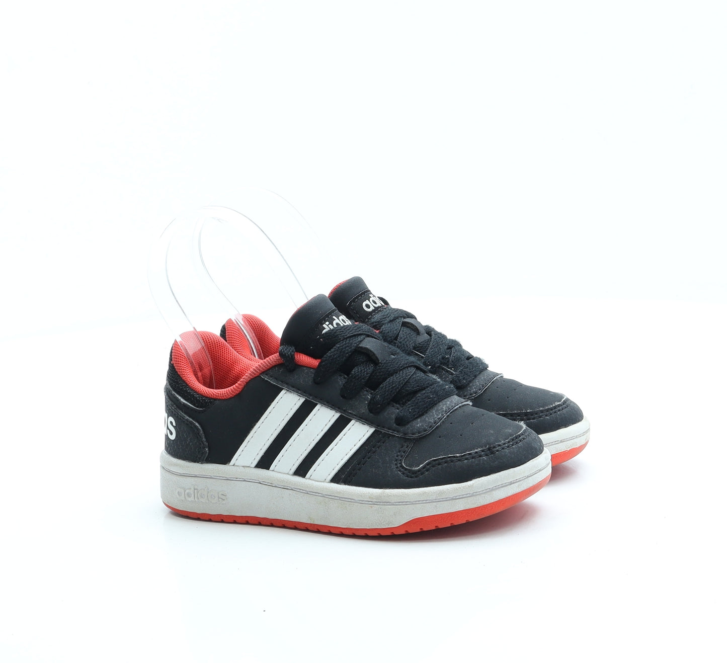 adidas Boys Black Leather Trainer UK 10 28