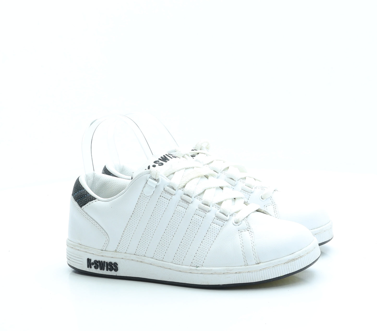 K-Swiss Boys White Polyester Trainer UK 5.5 39