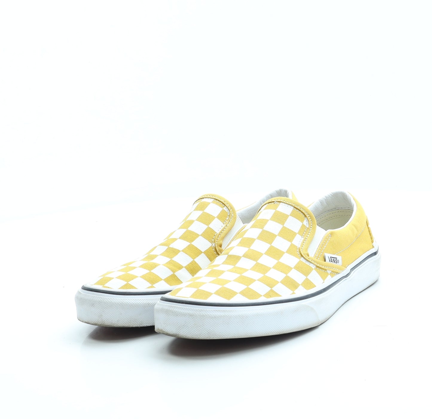 VANS Womens Yellow Check Fabric Trainer UK 5