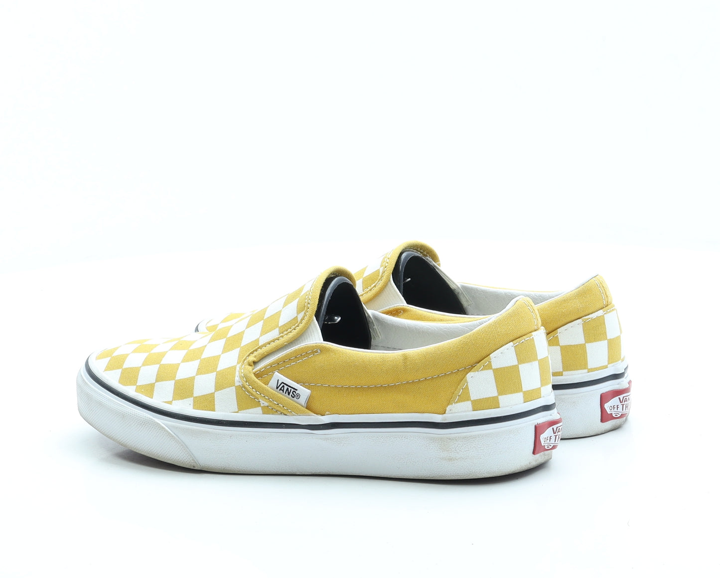 VANS Womens Yellow Check Fabric Trainer UK 5