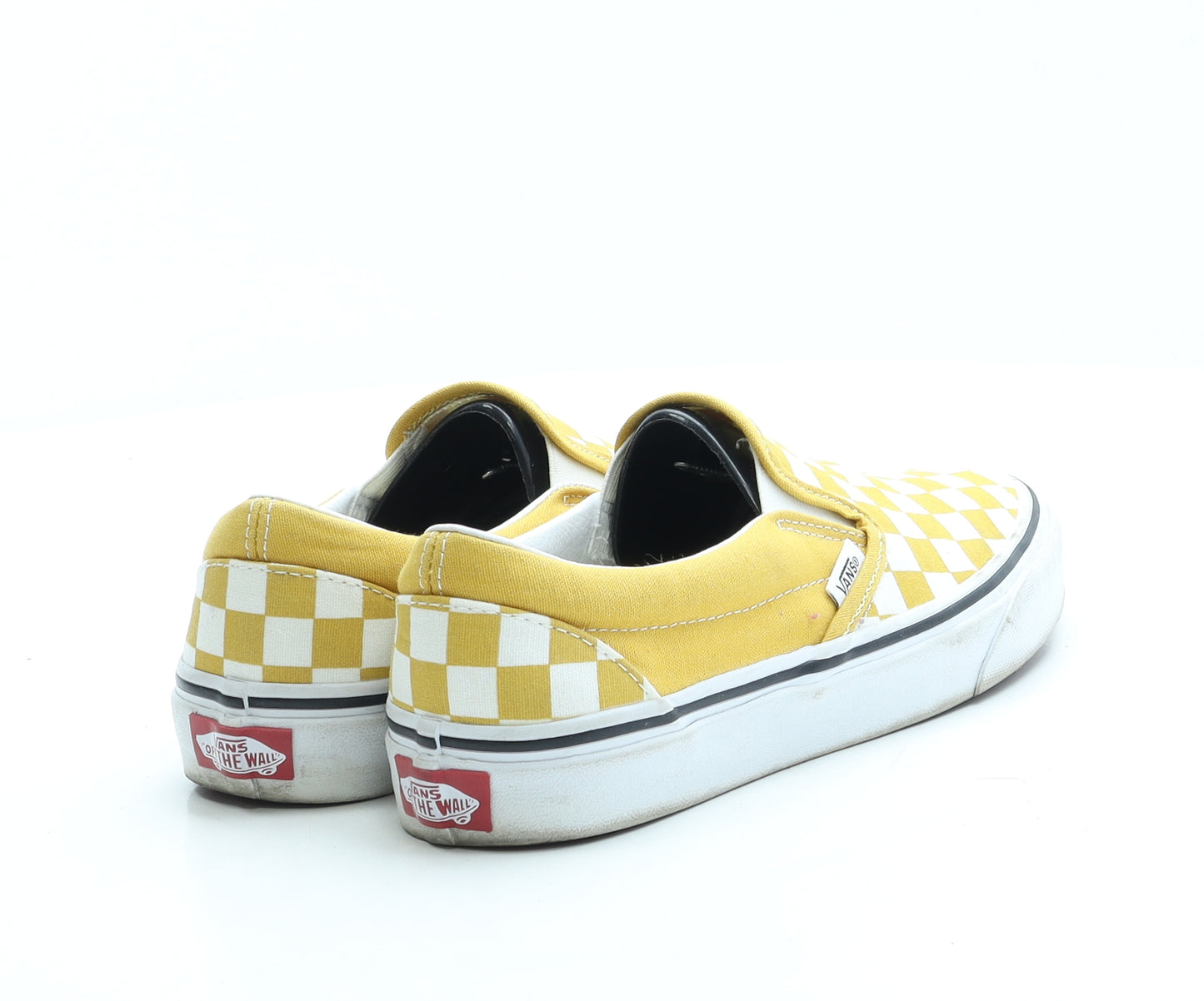 VANS Womens Yellow Check Fabric Trainer UK 5