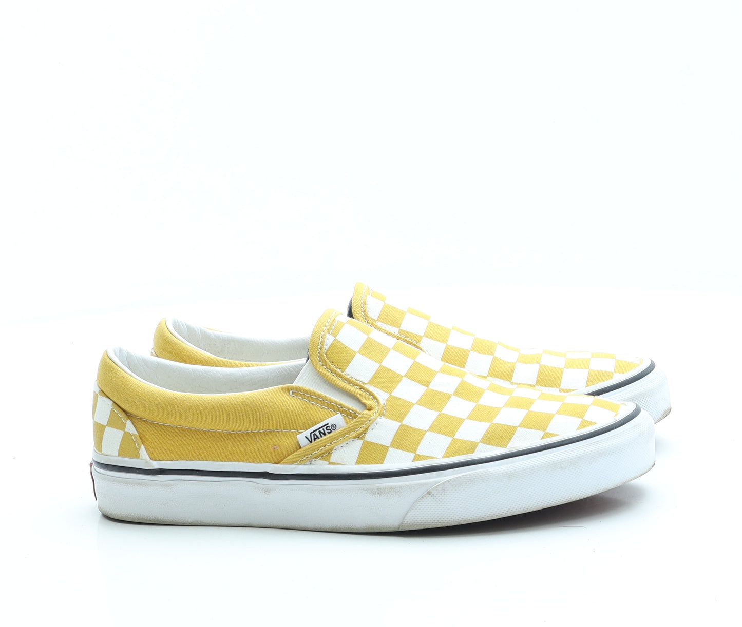 VANS Womens Yellow Check Fabric Trainer UK 5