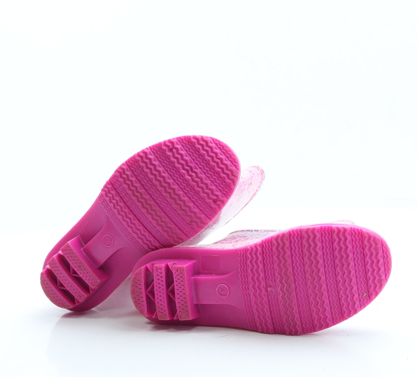 Preworn Girls Pink Rubber Wellies Boot UK 3 36 - Stars