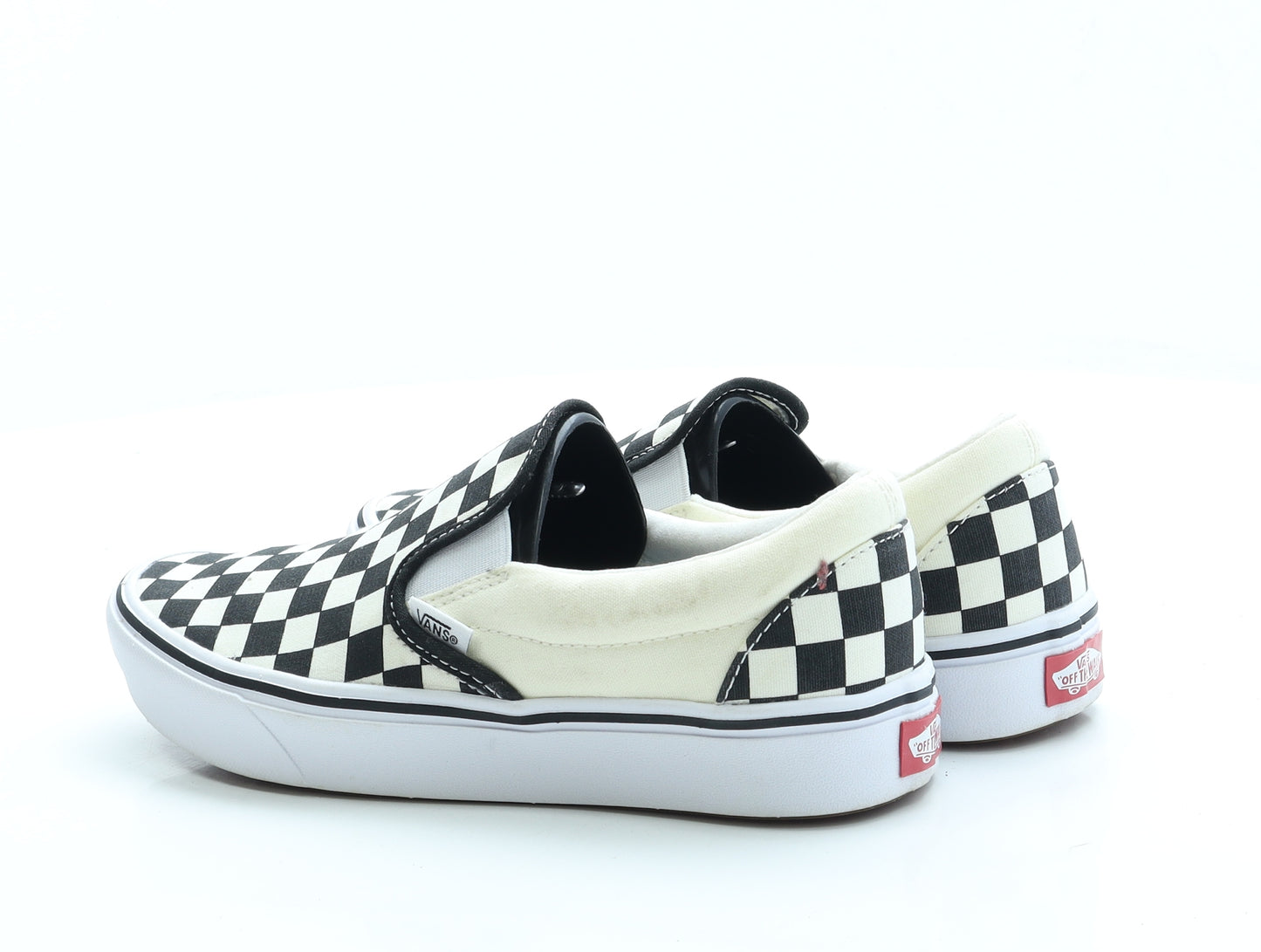 VANS Womens Black Check Fabric Trainer UK 5