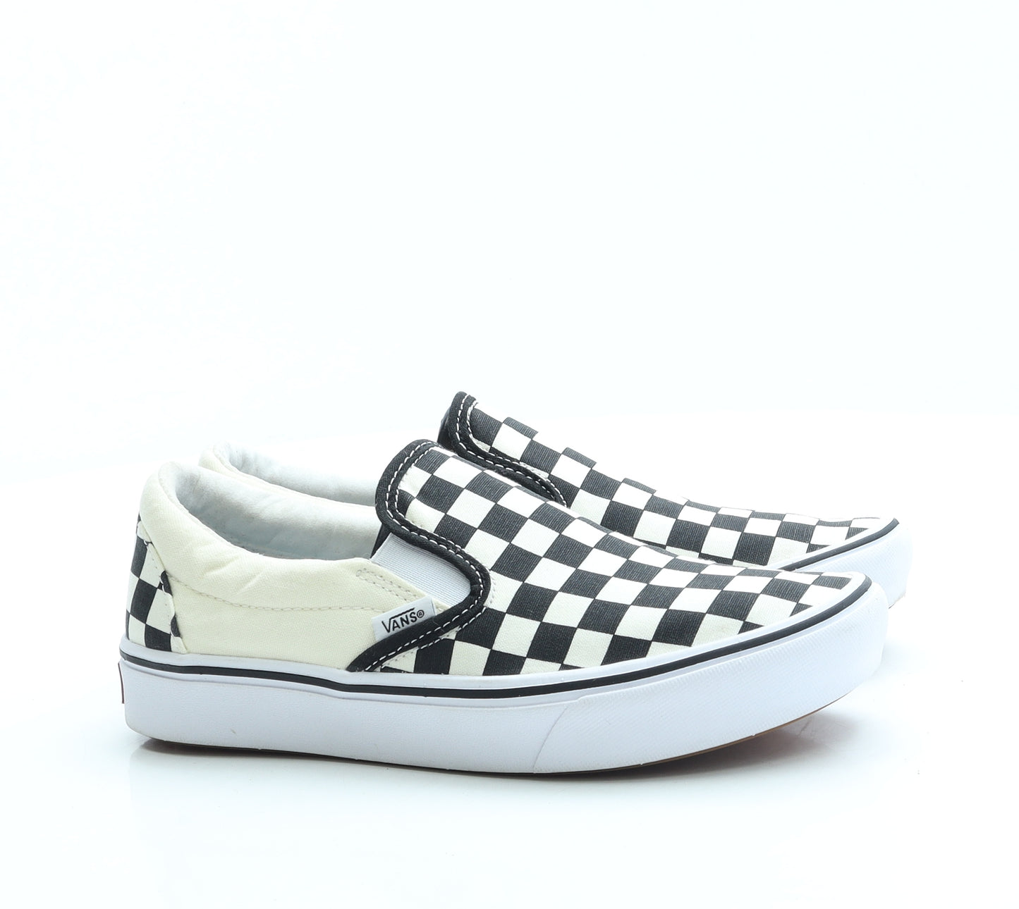 VANS Womens Black Check Fabric Trainer UK 5